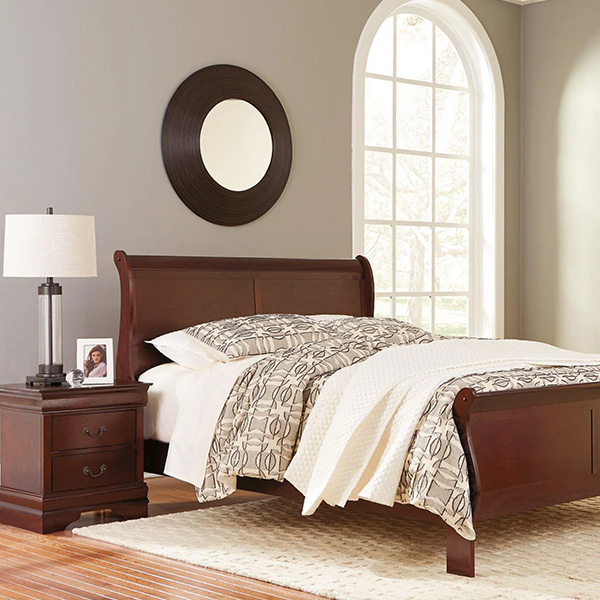 Beautiful wooden bedroom set in a beautiful house